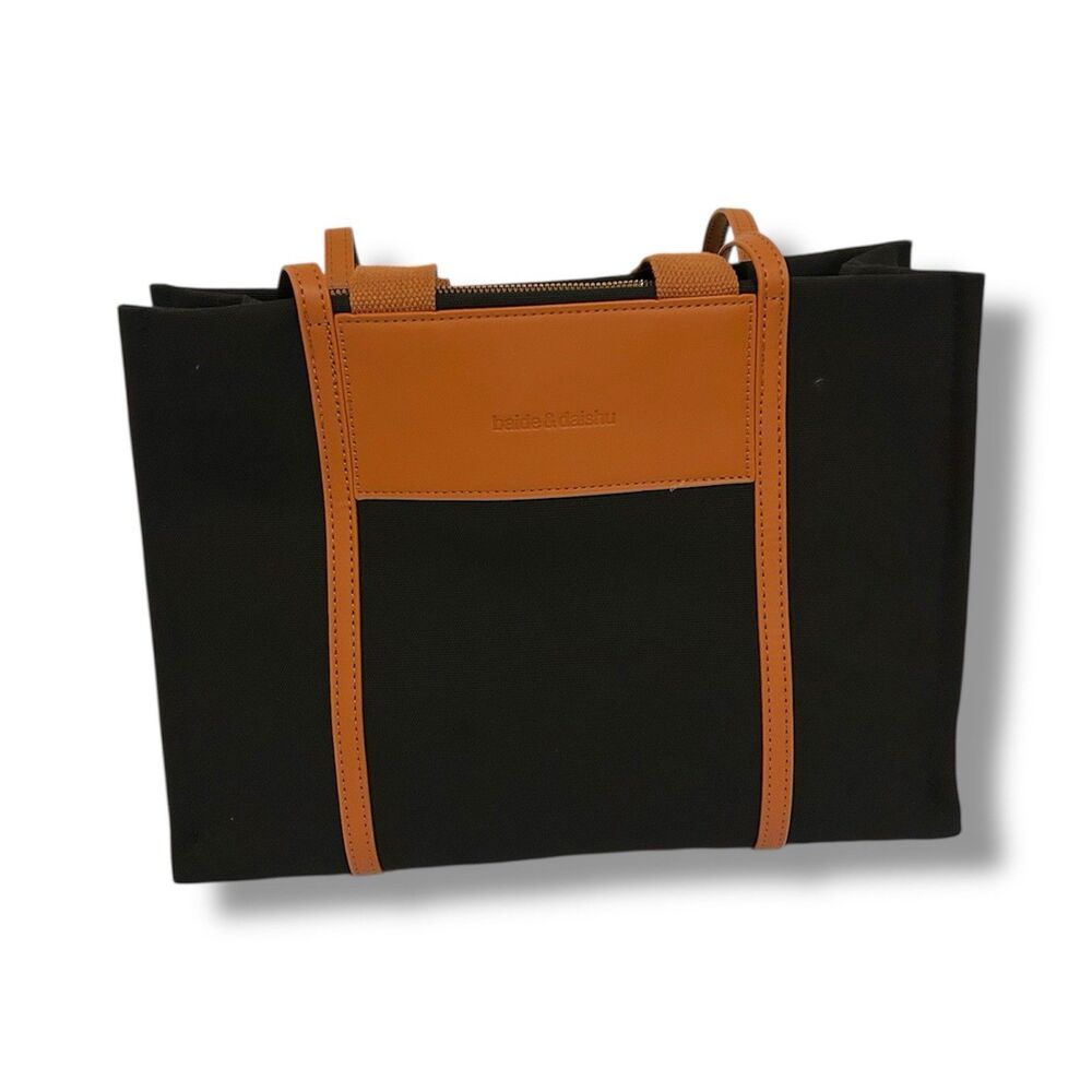 Black & Brown Classic Women HandBag Fashion Shoulder Purse 10” X 14” X 4”